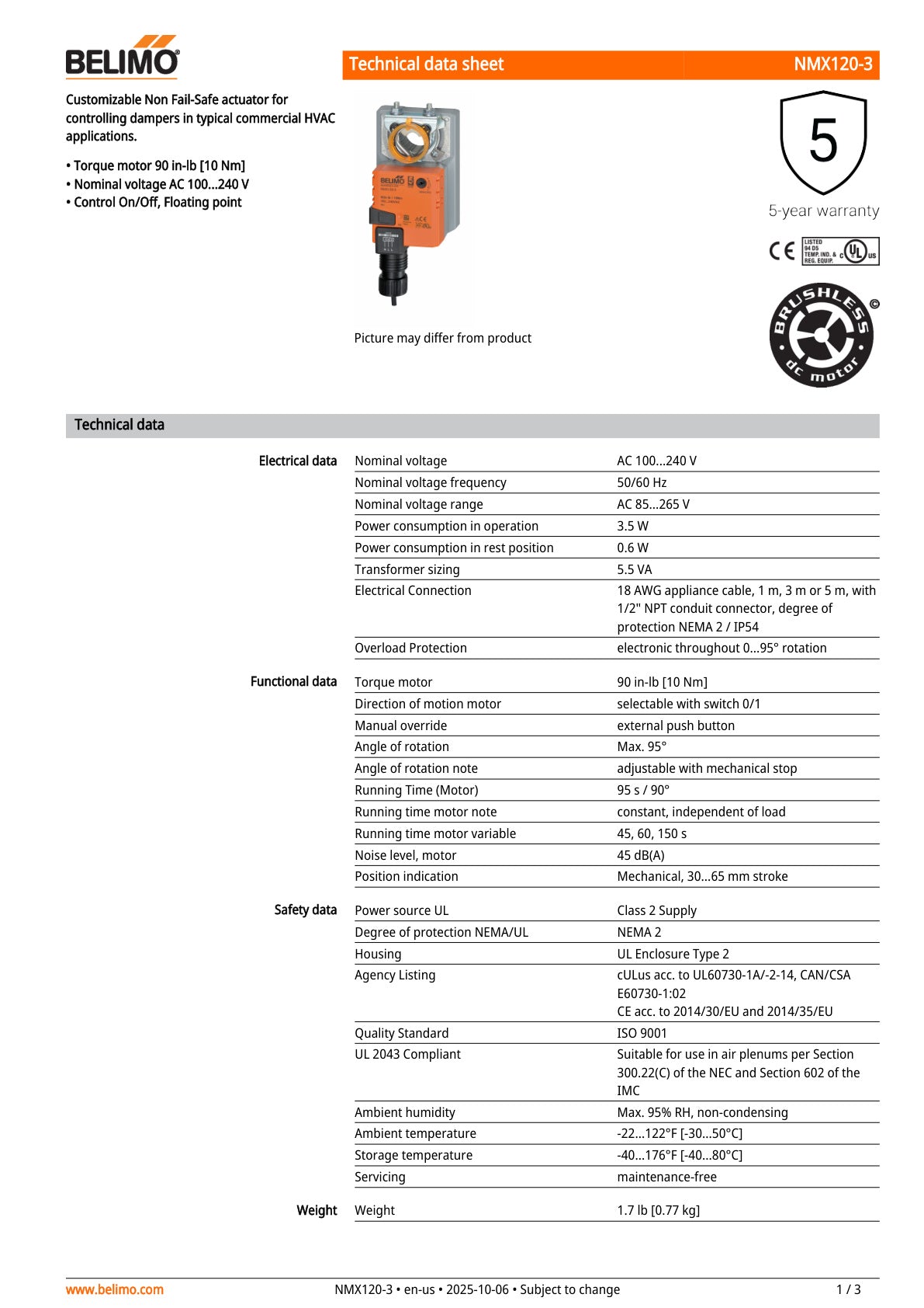 NMX120 3 Datasheet