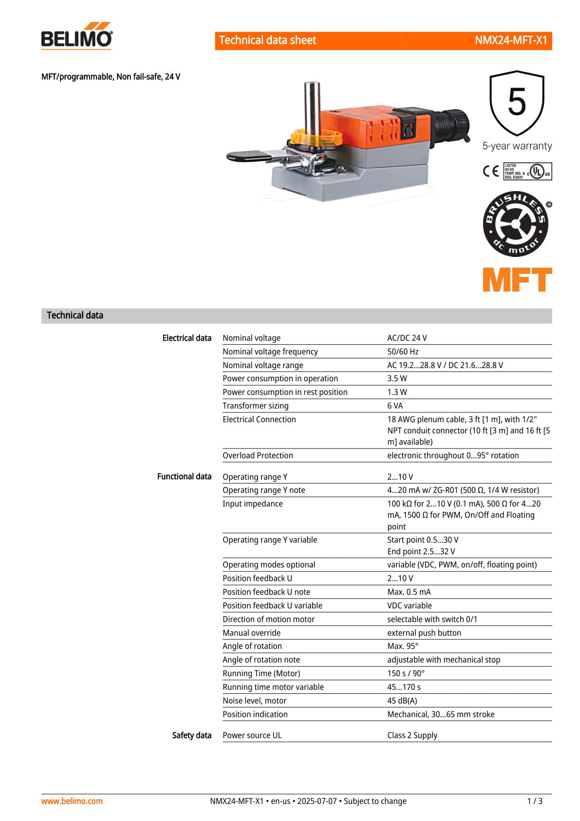 NMX24 MFT X1 Datasheet