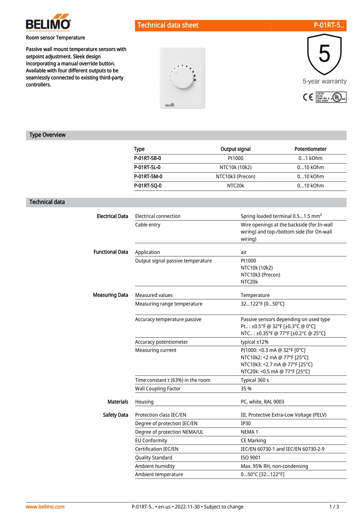 P 01RT 5 Datasheet