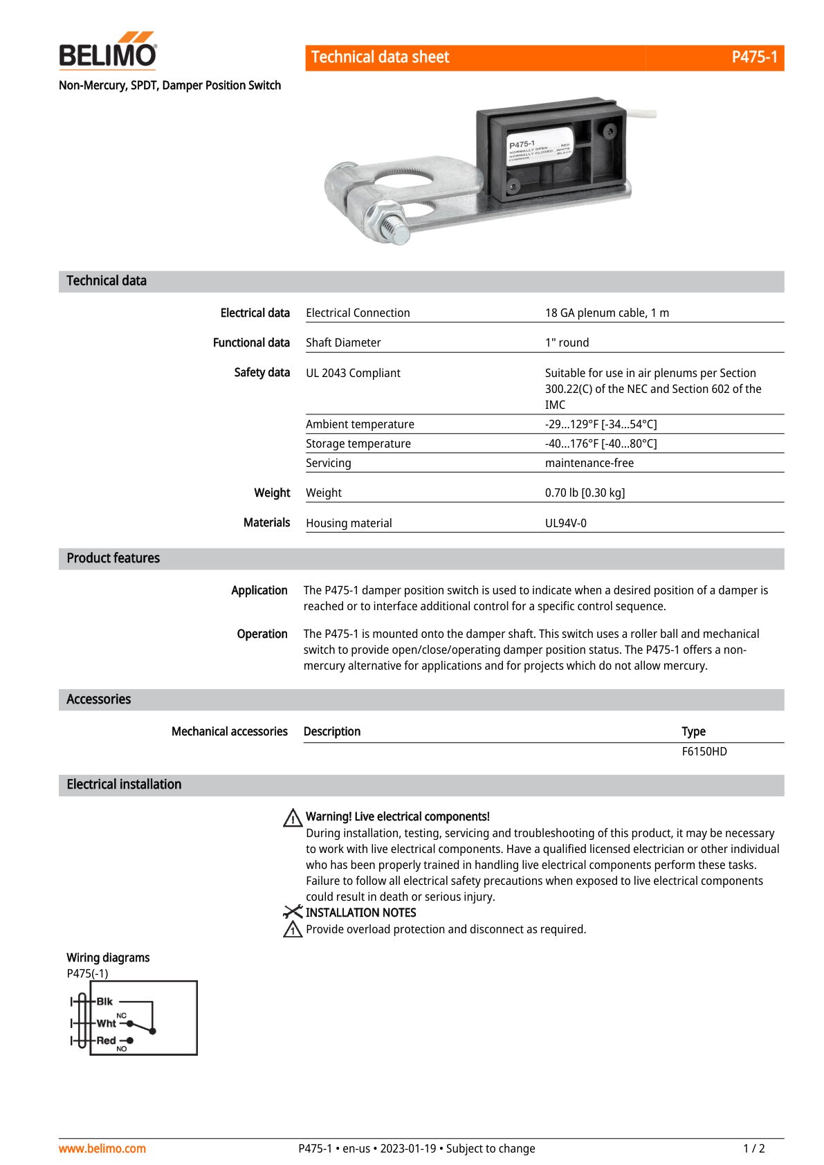 P475 1 Datasheet