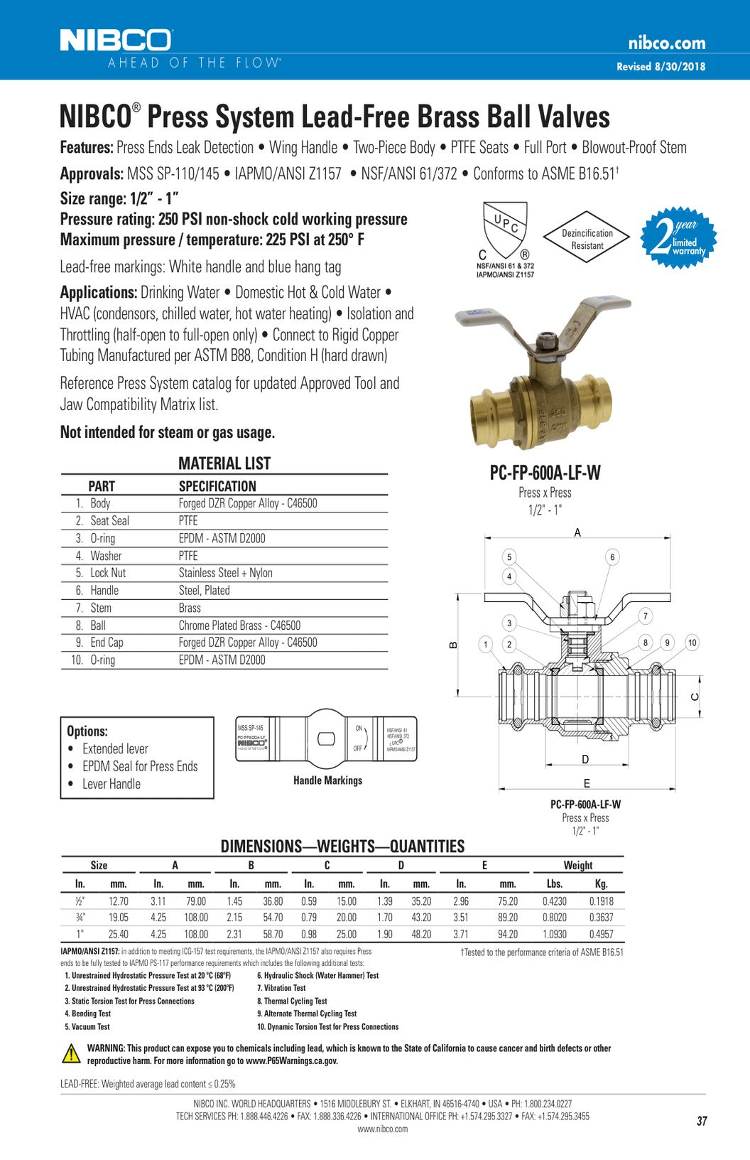PC FP 600A LF W Spec Sheet