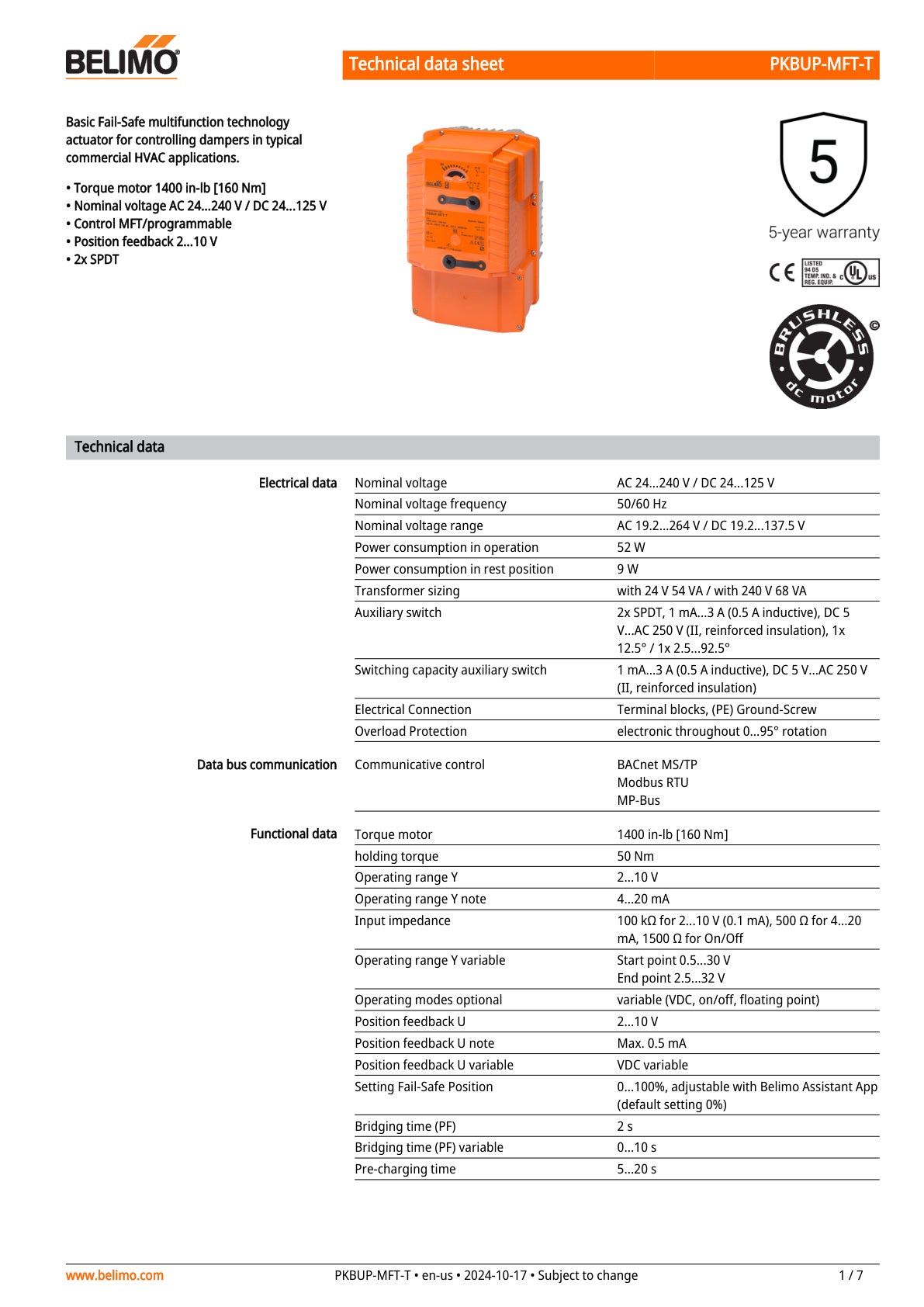 PKBUP MFT T Datasheet