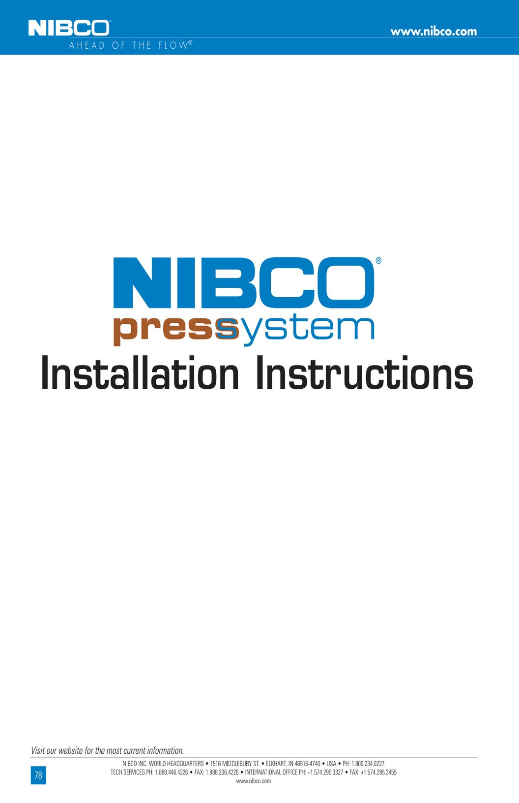 Press System Installation Instructions