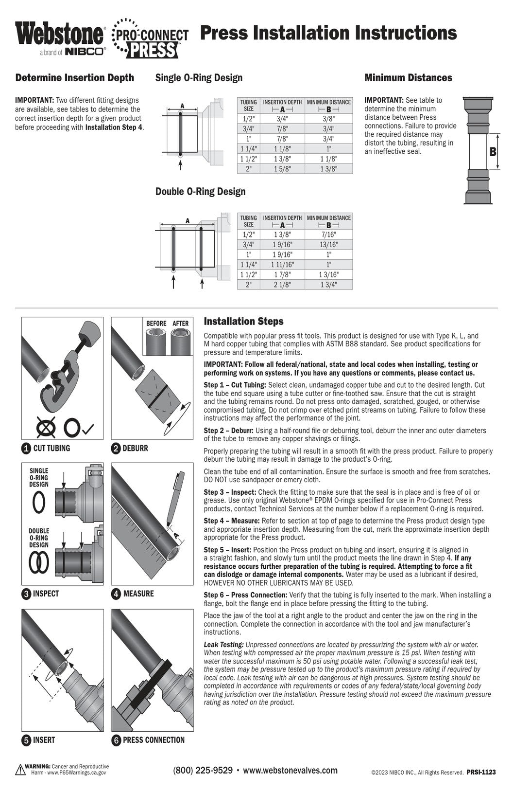 Pro Connect Press IOM Manual