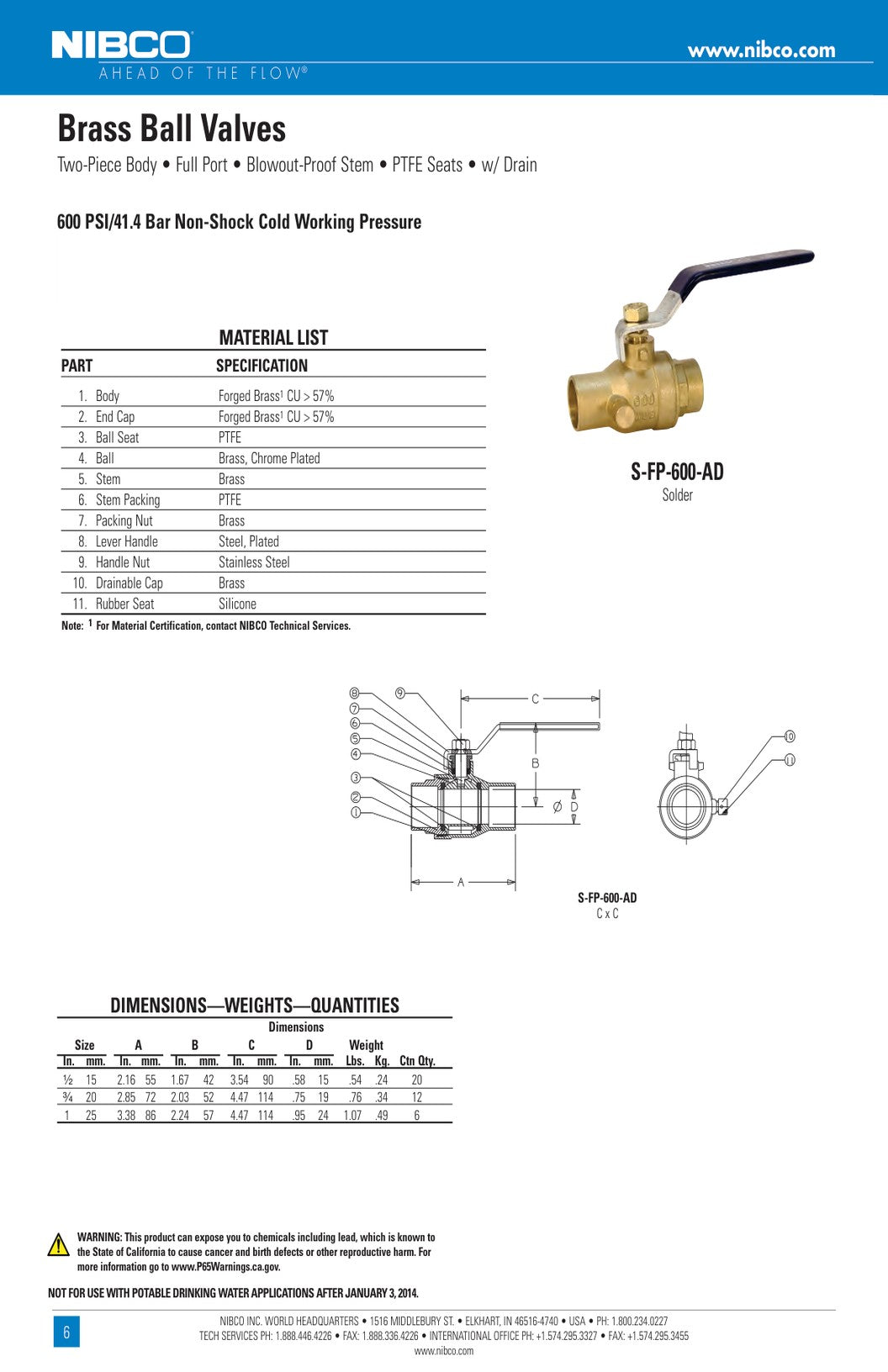 S FP 600 AD Spec Sheet
