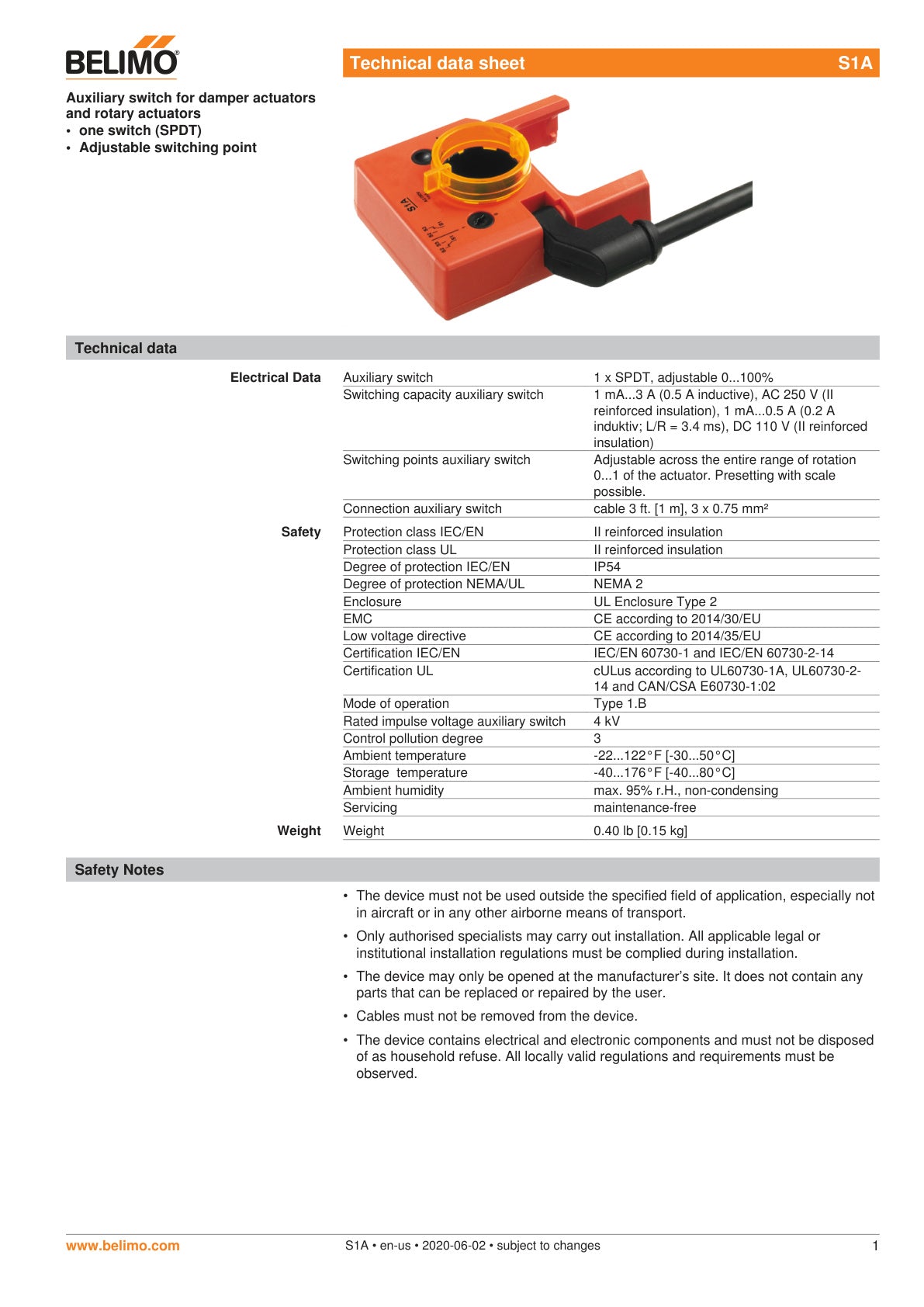 S1A Datasheet