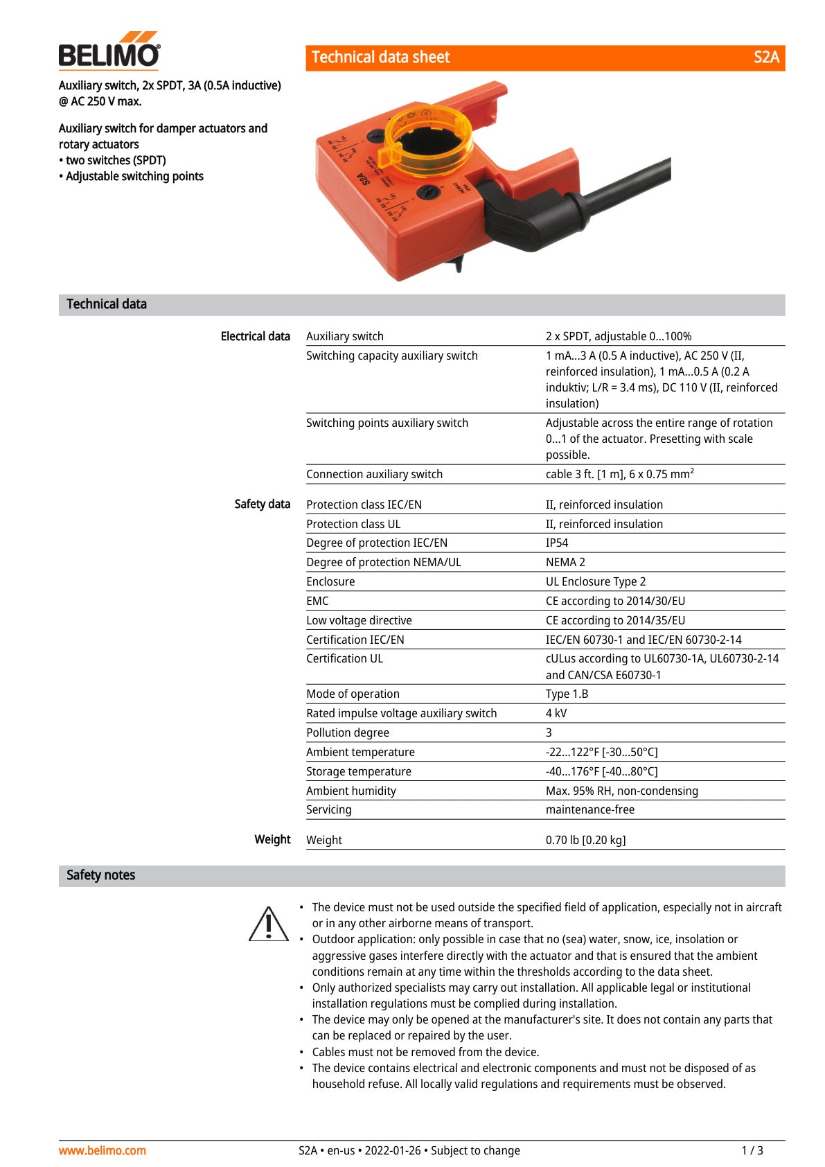 S2A Datasheet