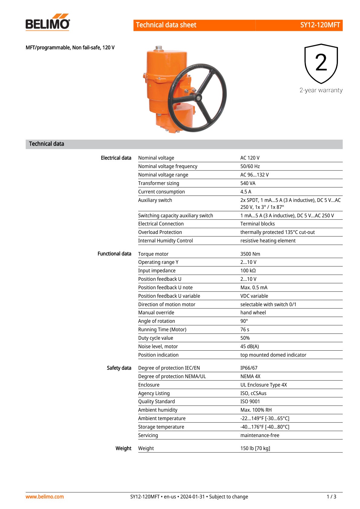 SY12 120MFT Datasheet