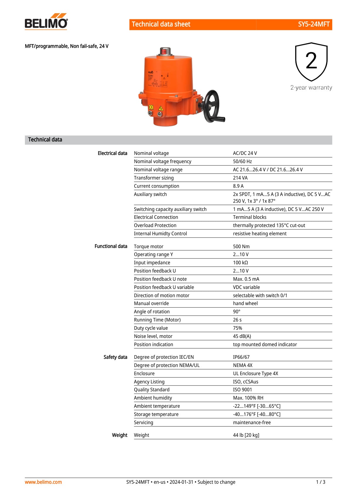 SY5 24MFT Datasheet