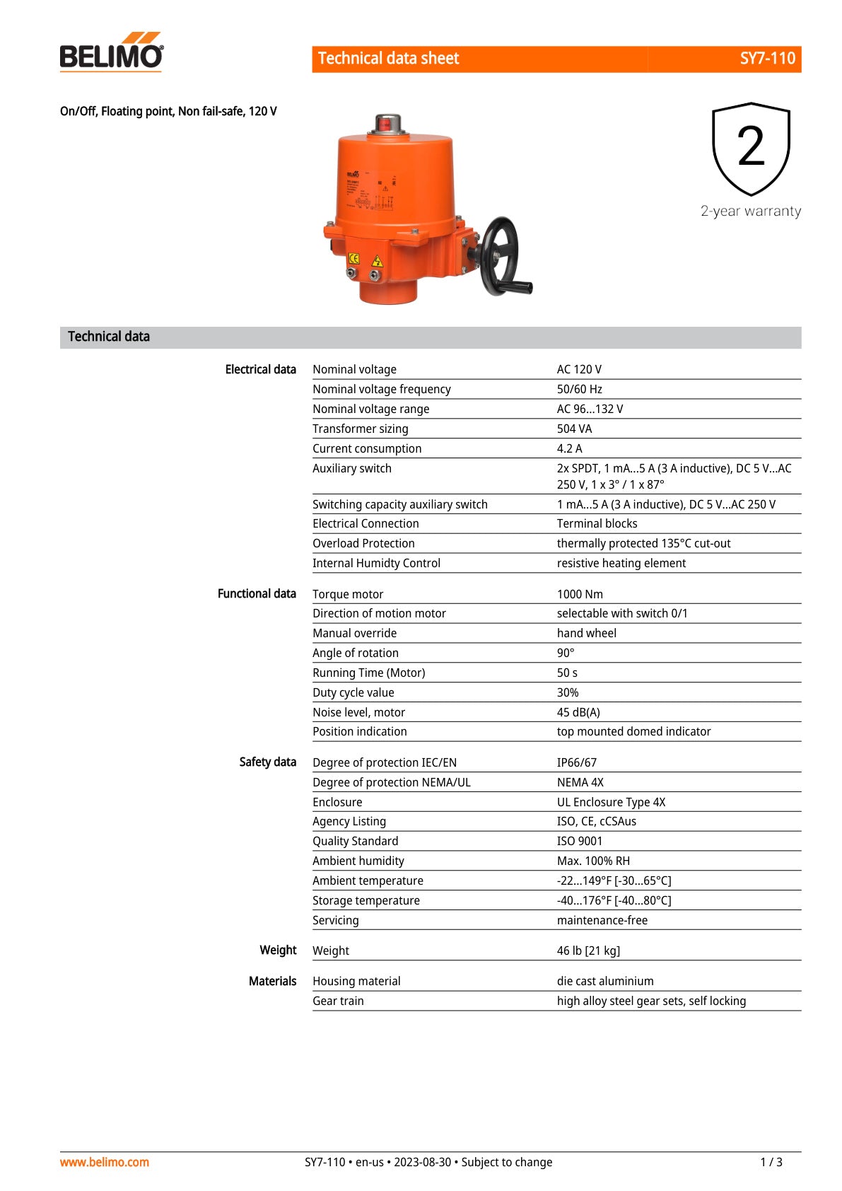 SY7 110 Datasheet