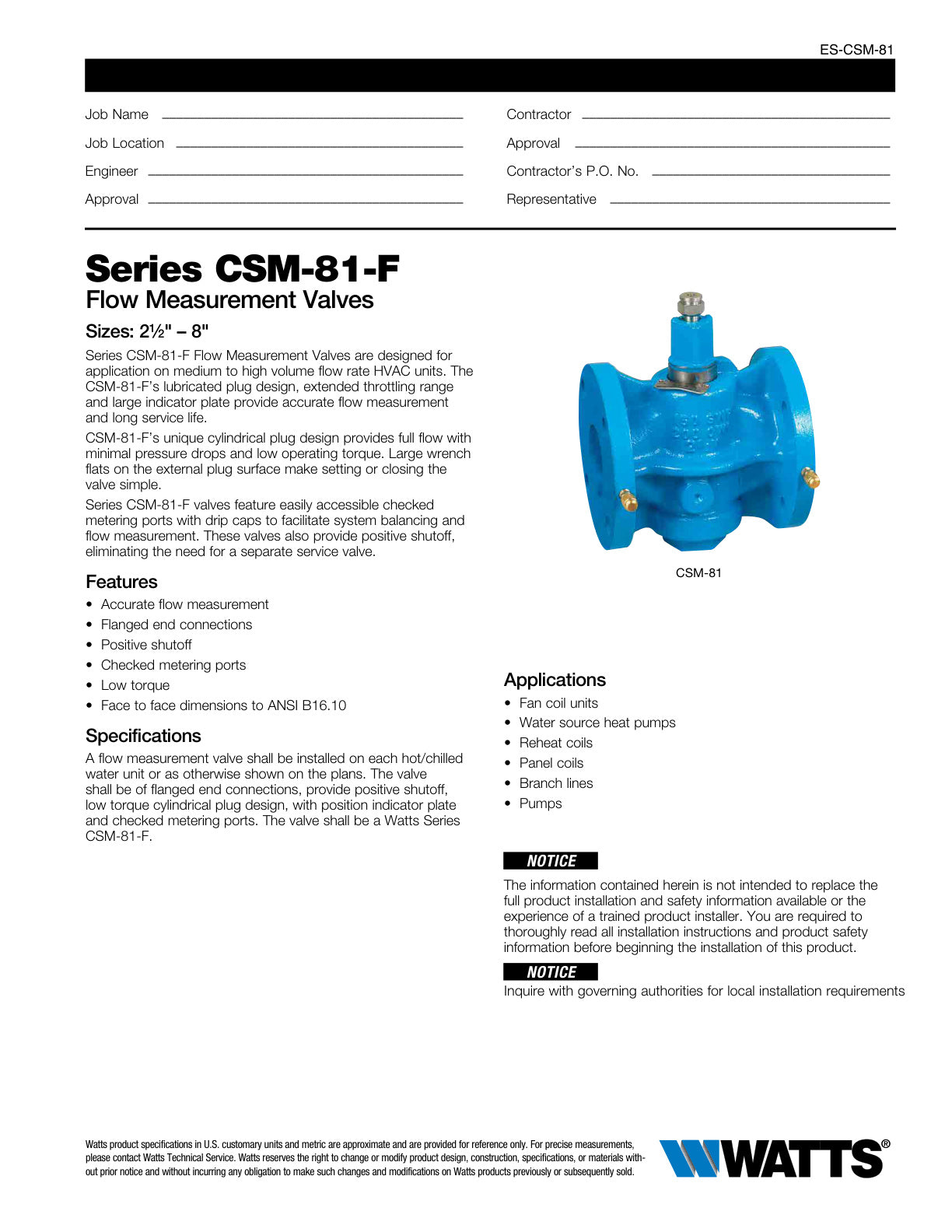 Serie CSM 81 F