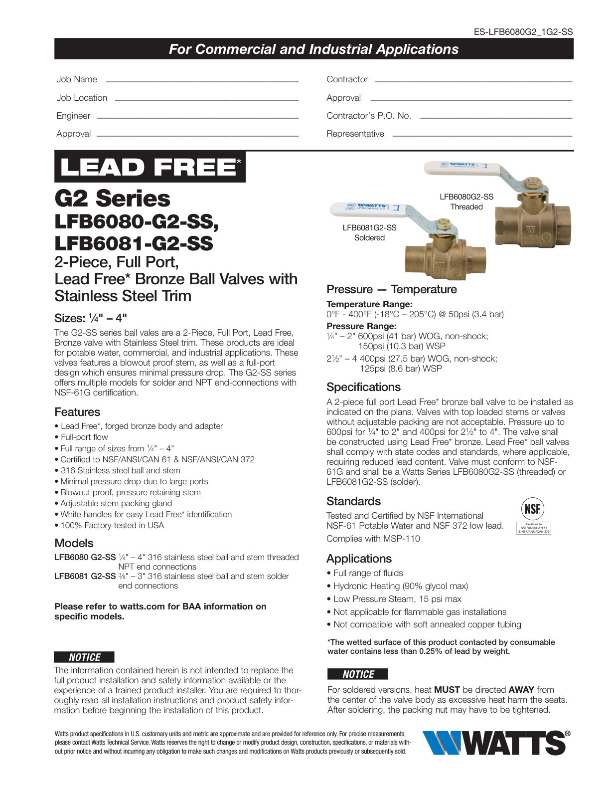 Serie LFB6080G2 SS