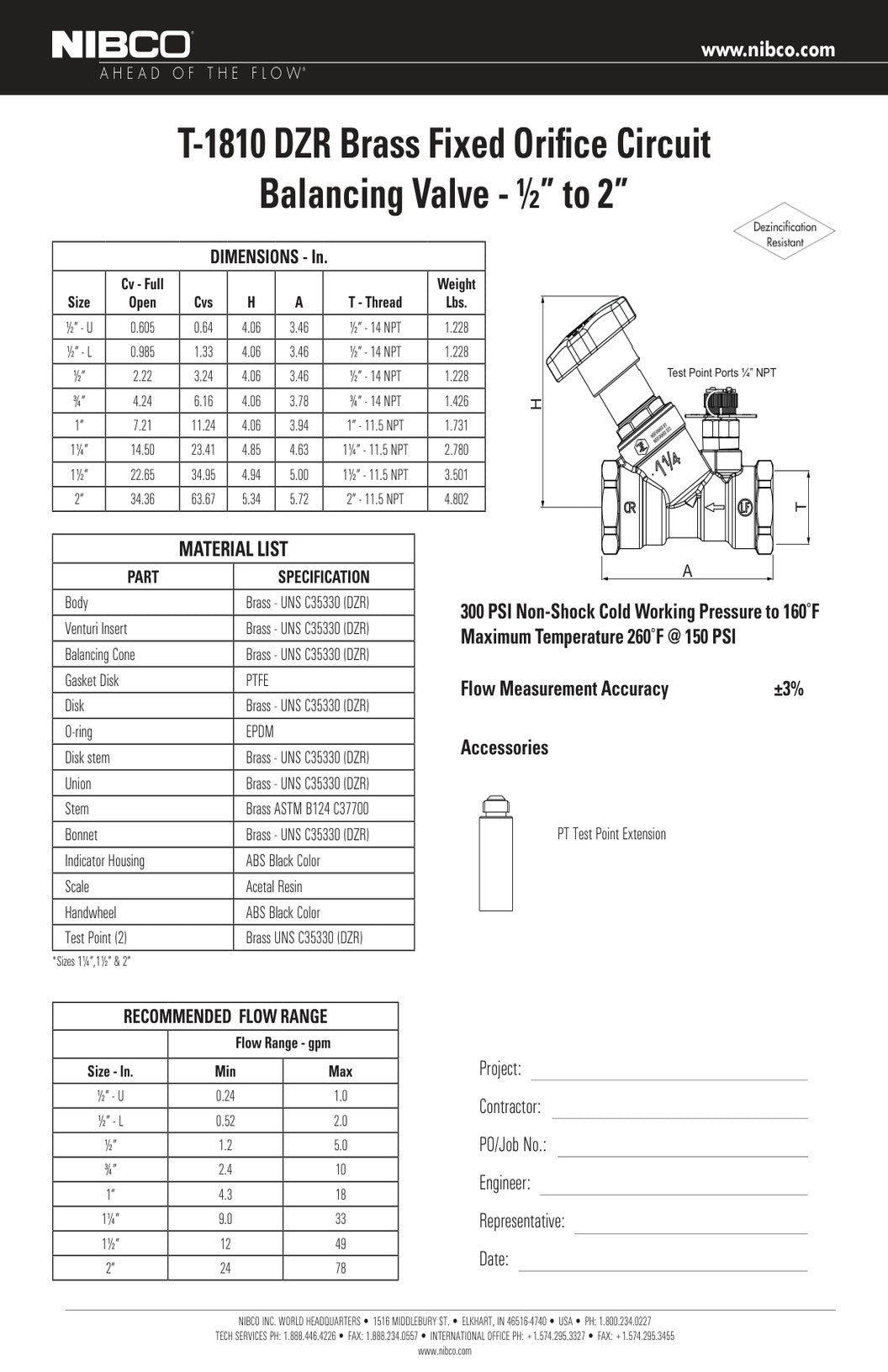 T 1810 Spec Sheet
