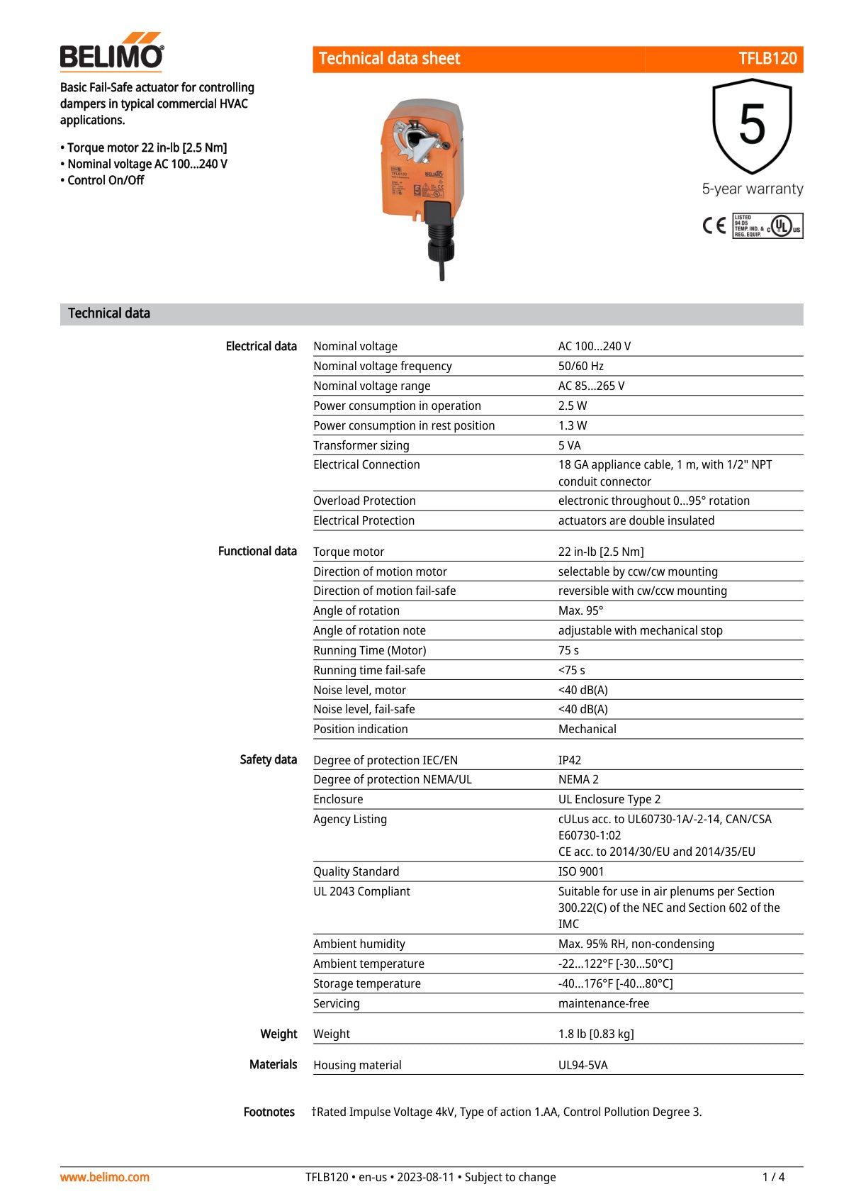 TFLB120 Datasheet
