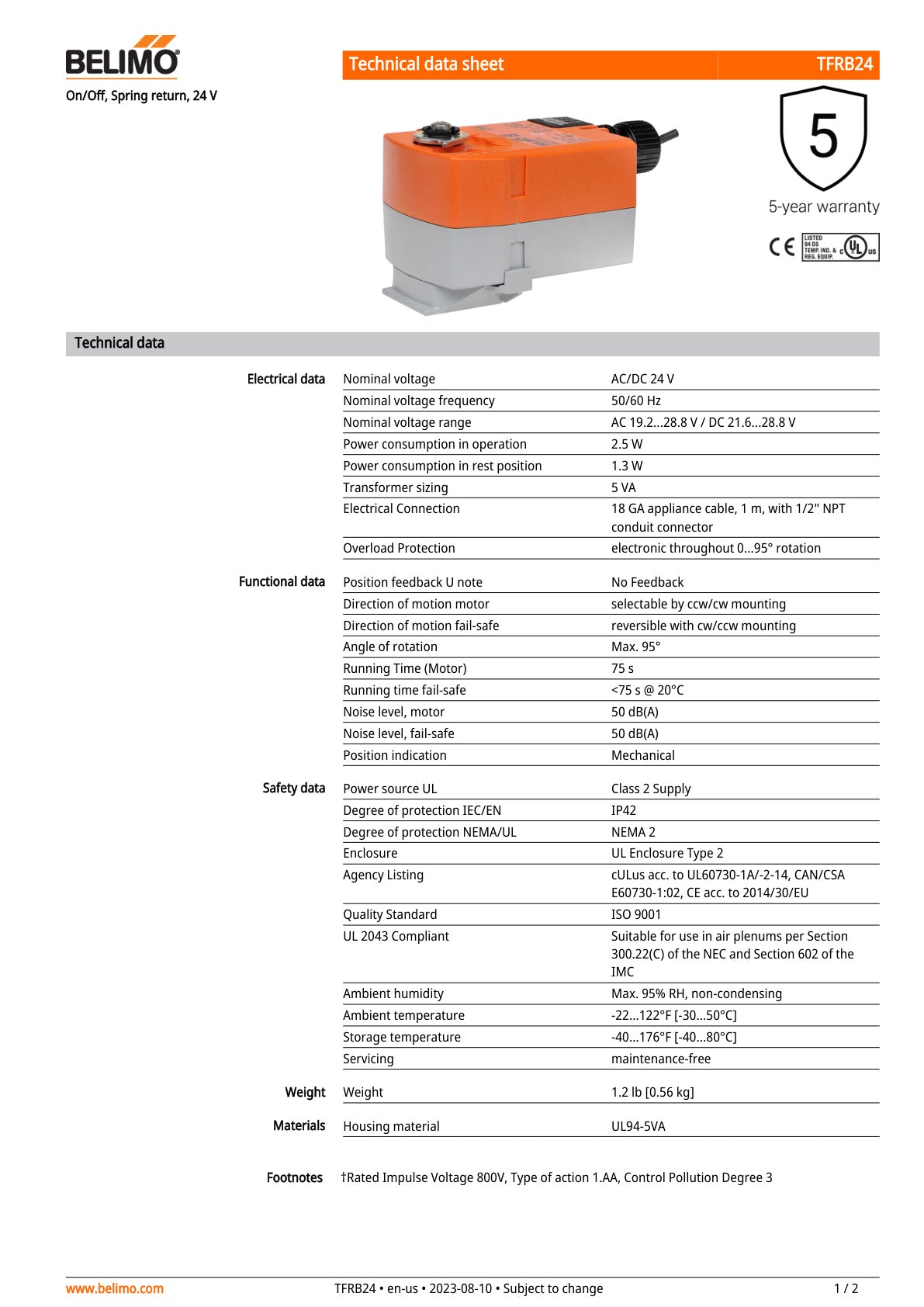 TFRB24 Datasheet