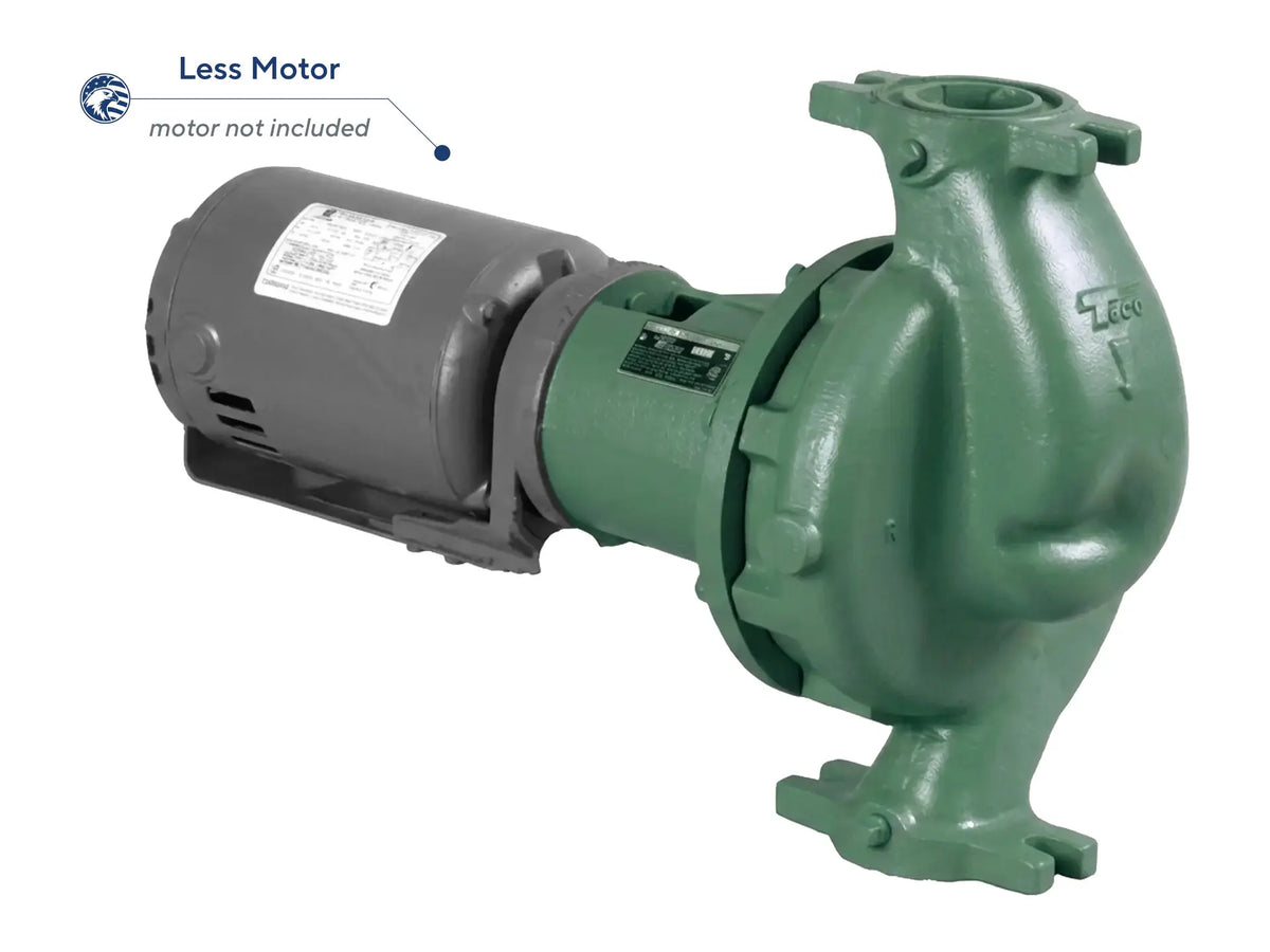 Taco 1611 in-line pump, 1-1/2" Suction, 1-1/2" Discharge, 4-3/4" Impeller, Less Motor