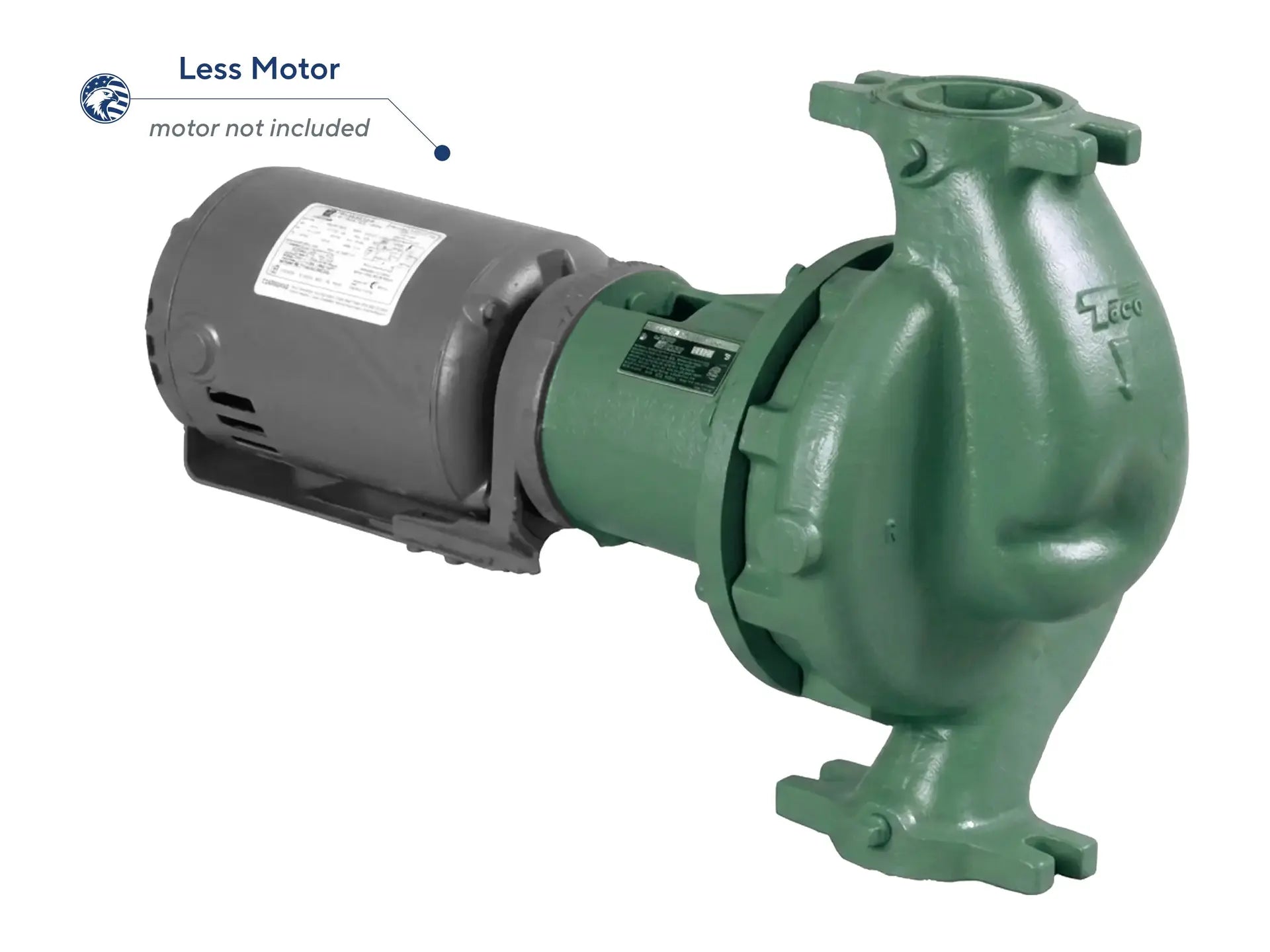 Taco 1635 in-line pump, 2" Suction, 2" Discharge, 6-1/8" Impeller, Less Motor
