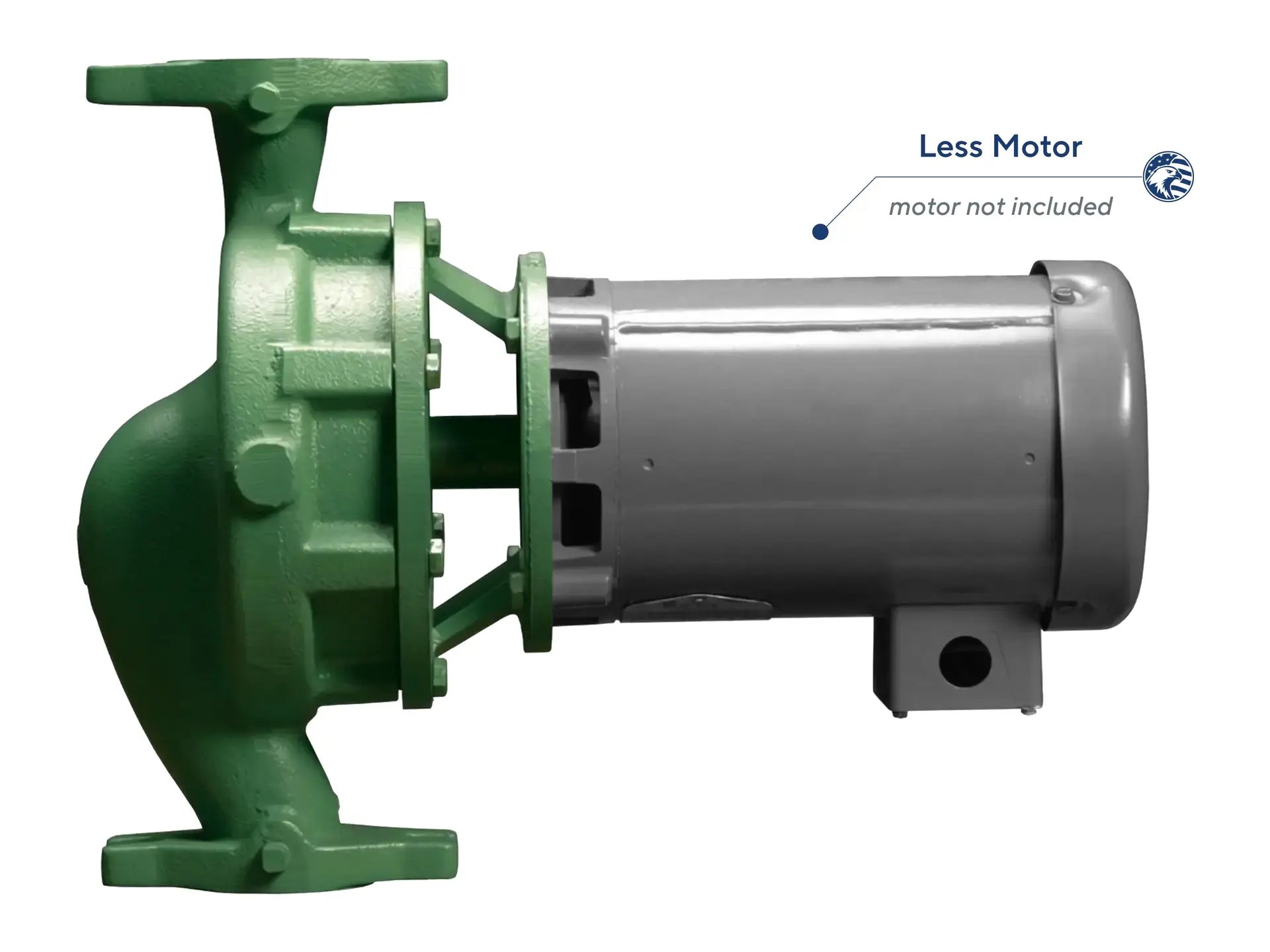 Taco 1915 Close-Coupled In-Line Pump, 1-1/2" Suction, 1-1/2" Discharge, 6-3/8" Impeller, Less Motor