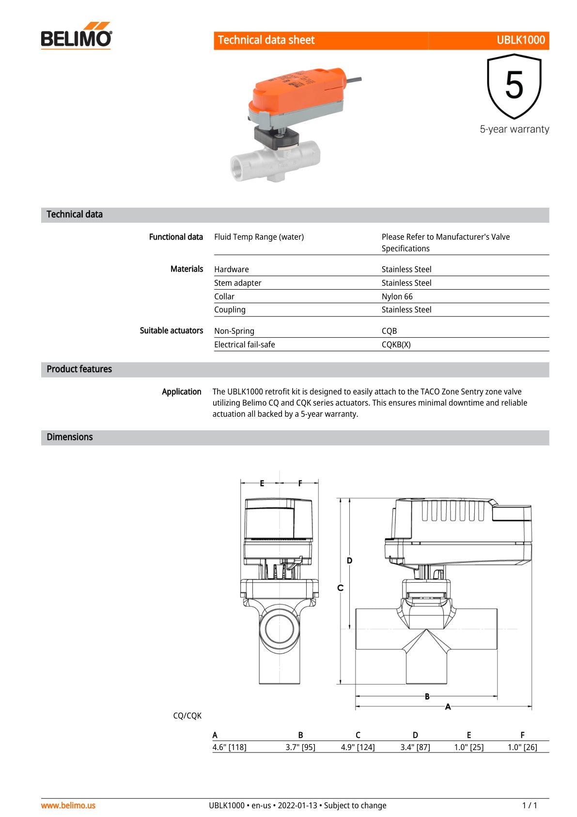 UBLK1000 Datasheet