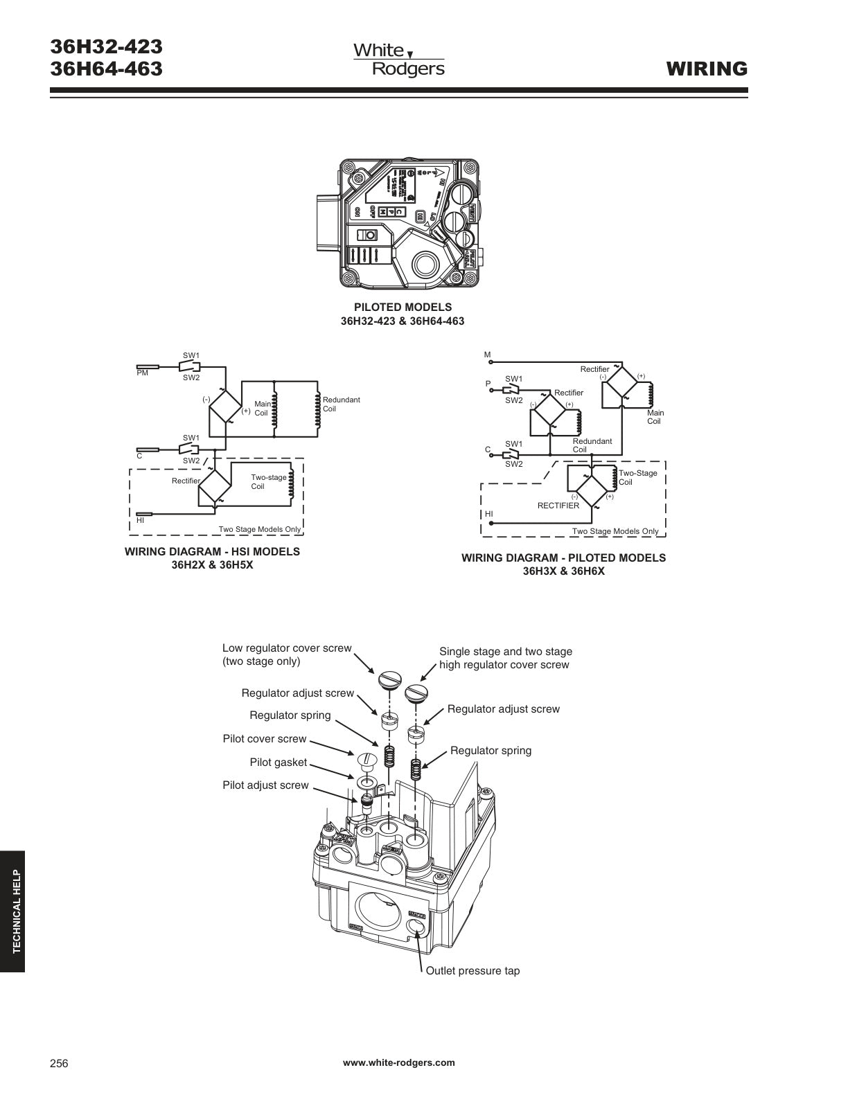 White Rodgers 36H Series Wiring Instructions