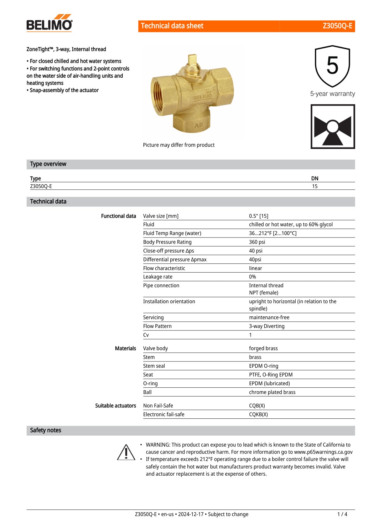 Z3050Q E Datasheet