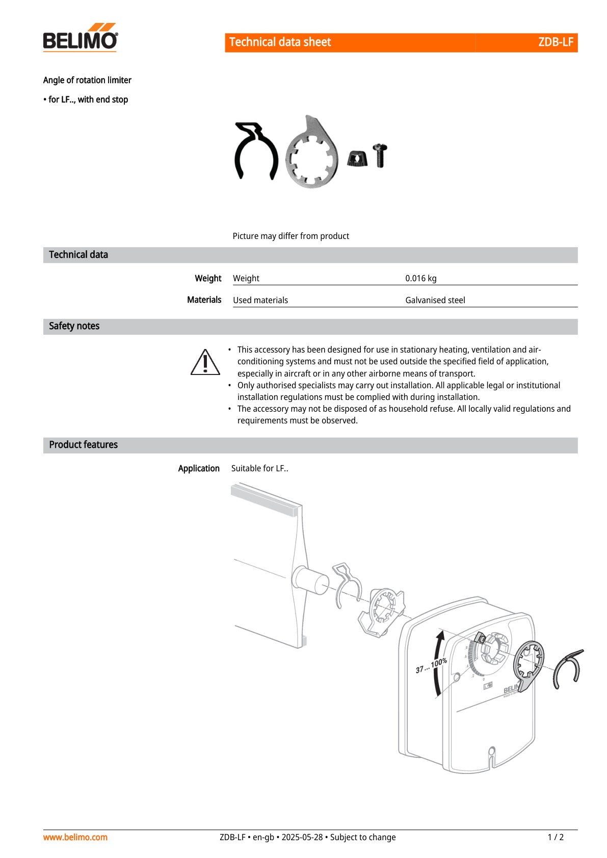 ZDB LF Datasheet