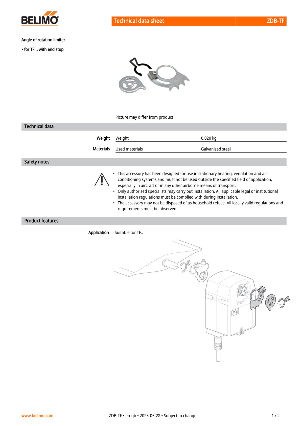 ZDB TF Datasheet