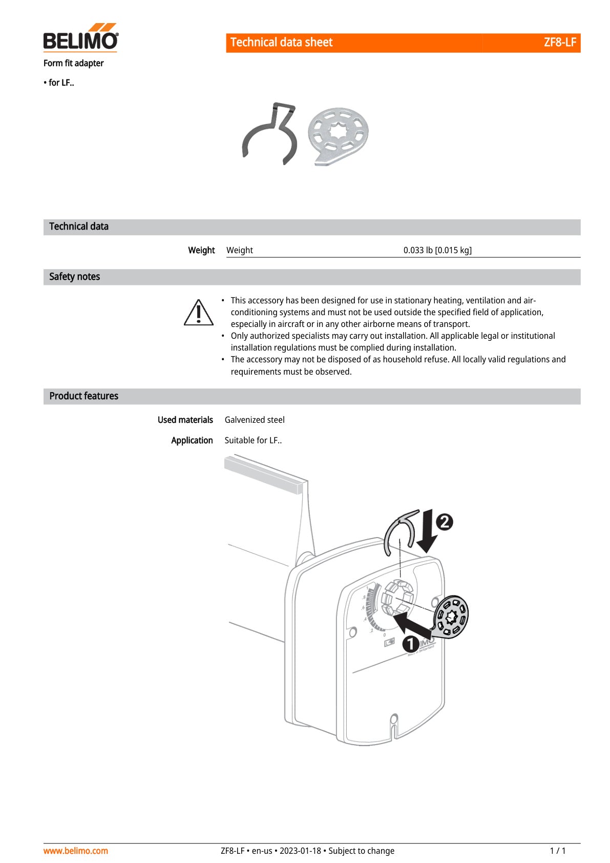 ZF8 LF Datasheet