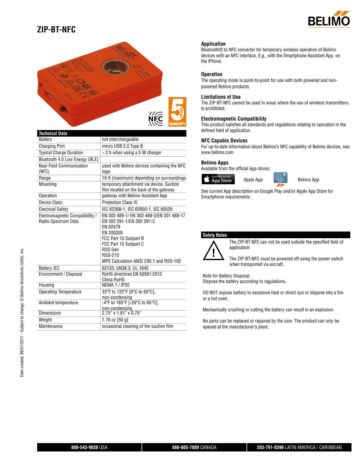 ZIP BT NFC Datasheet