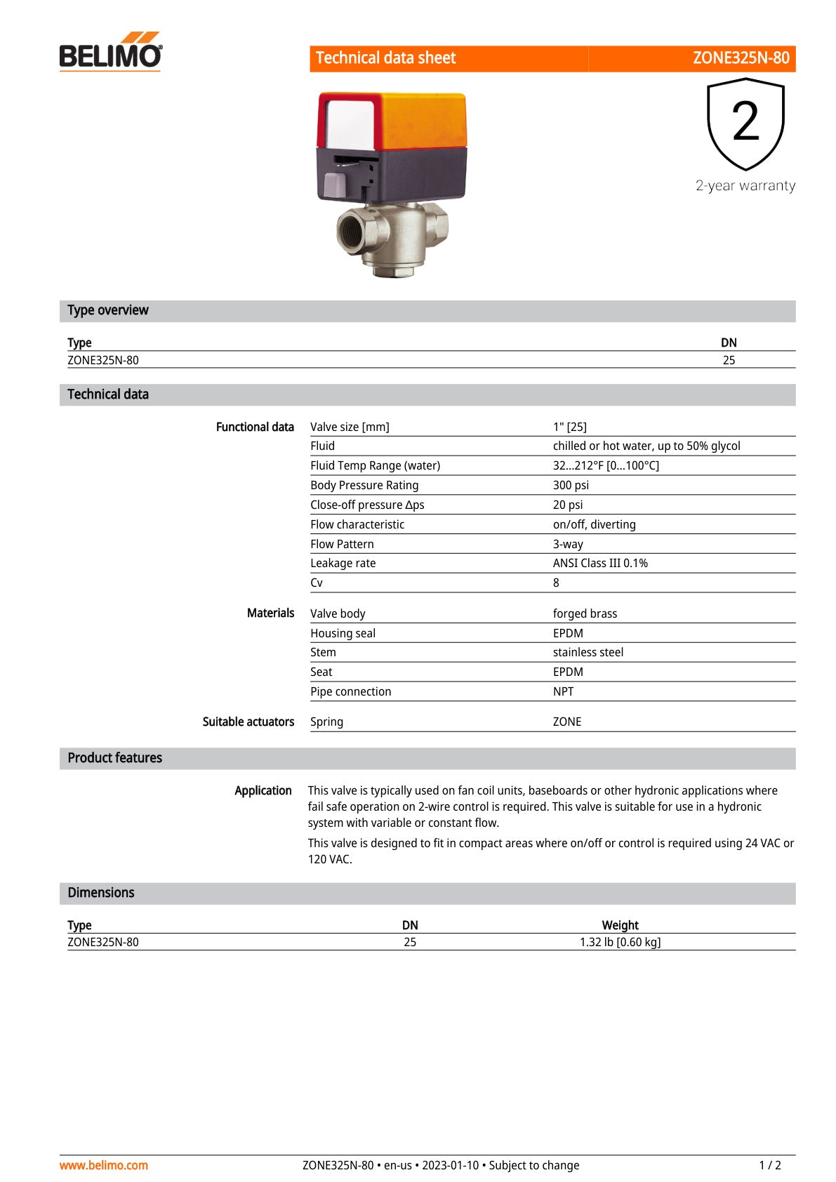 ZONE325N 80 Datasheet
