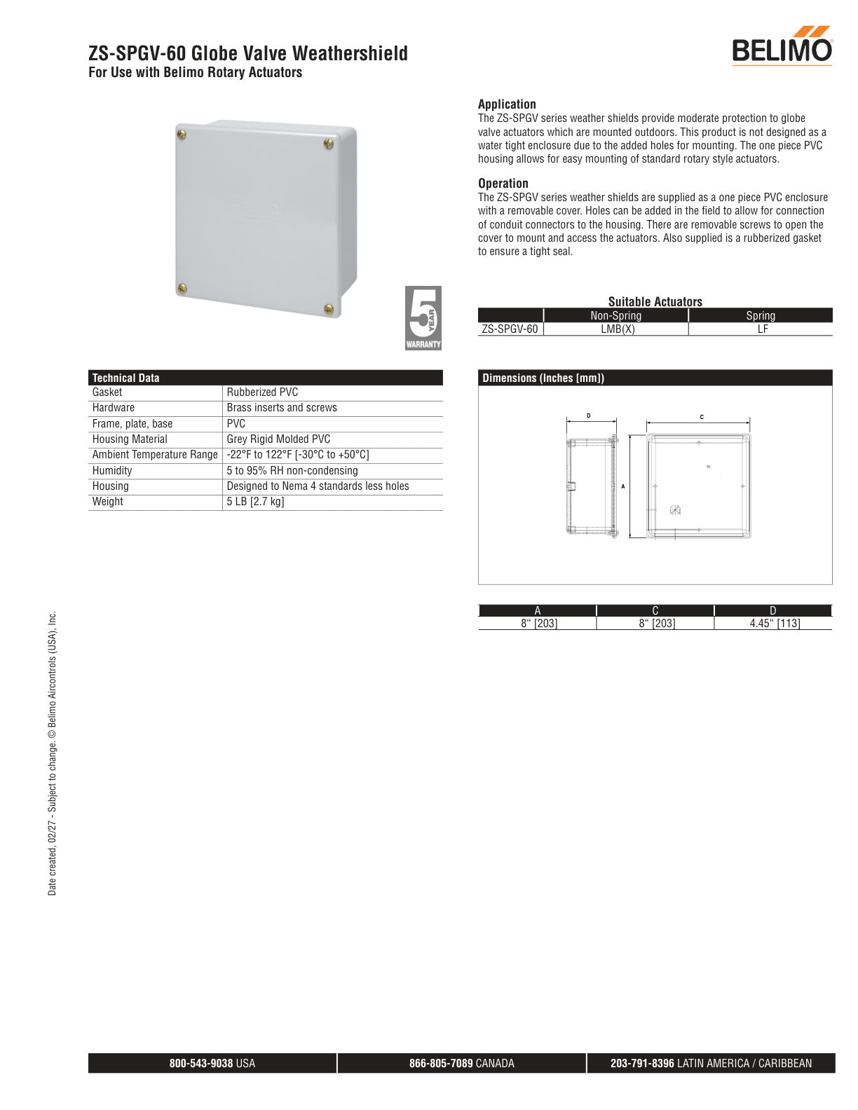 ZS SPGV 60 Datasheet