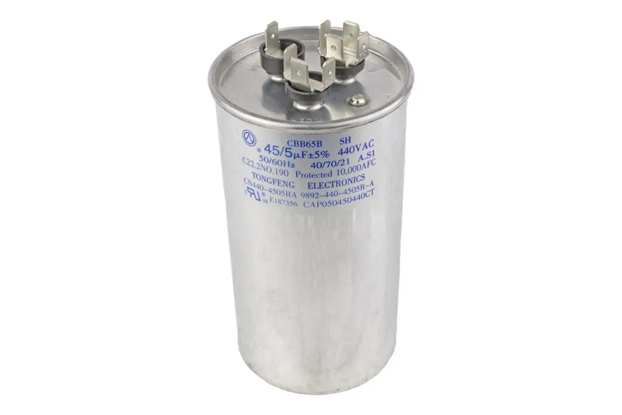 Amana-Goodman CAP050450440RTP, 45/5 MFD 440V Dual Round Run Capacitor