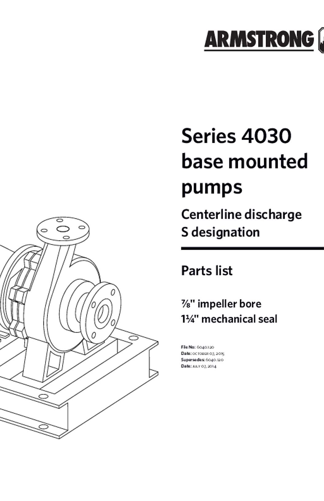 Armstrong 4030S Series Parts List
