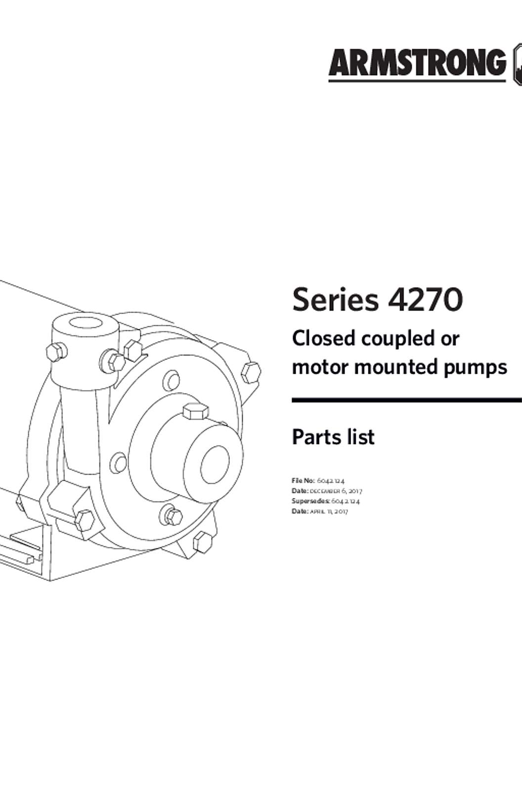 Armstrong 4270 Series Parts List