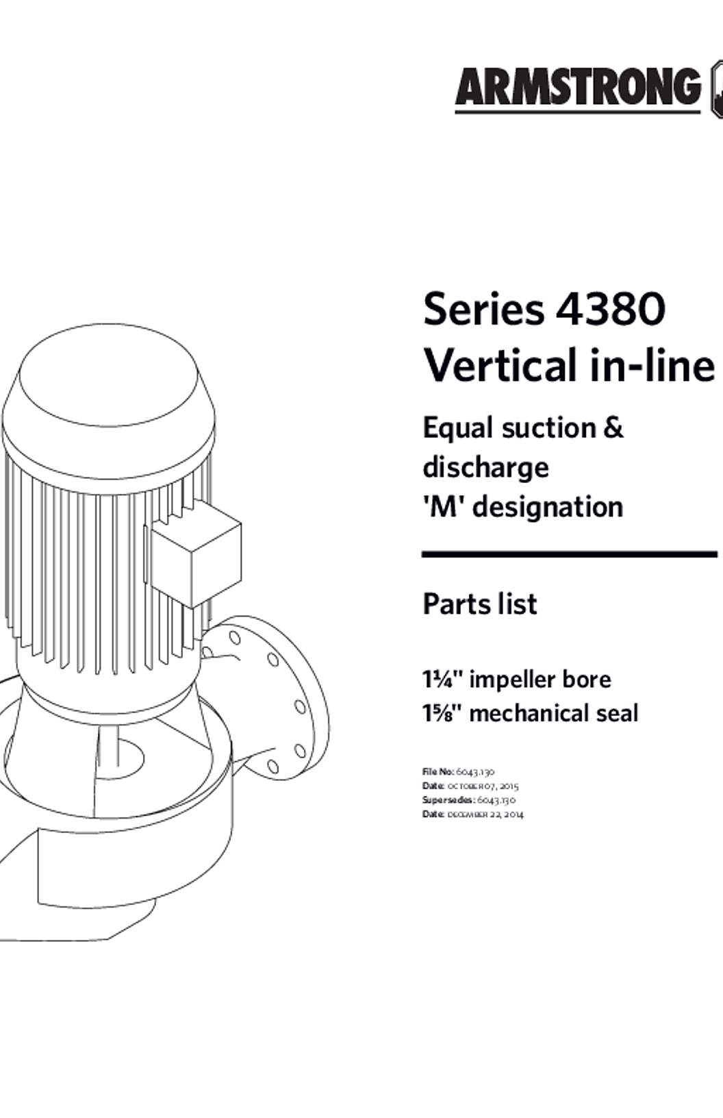 Armstrong 4380M Series Parts List