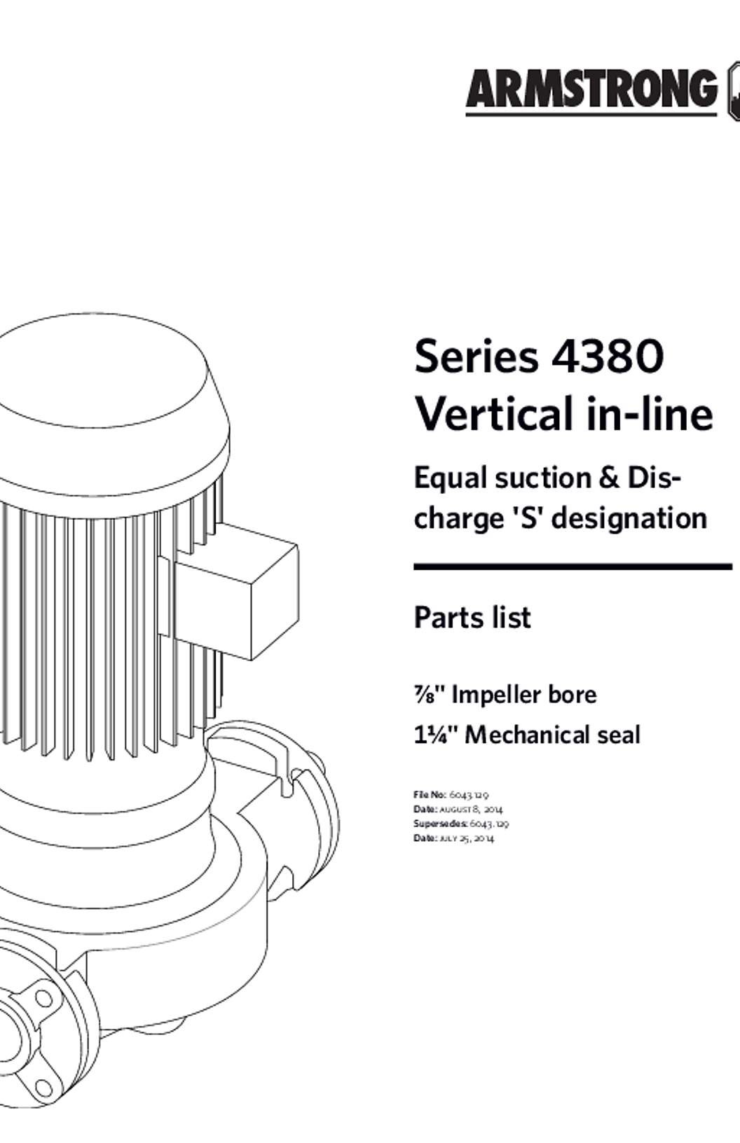 Armstrong 4380S Series Parts List