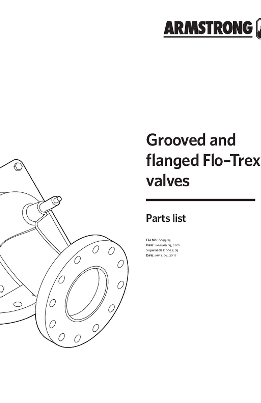 Armstrong Flo Trex Valves Parts List