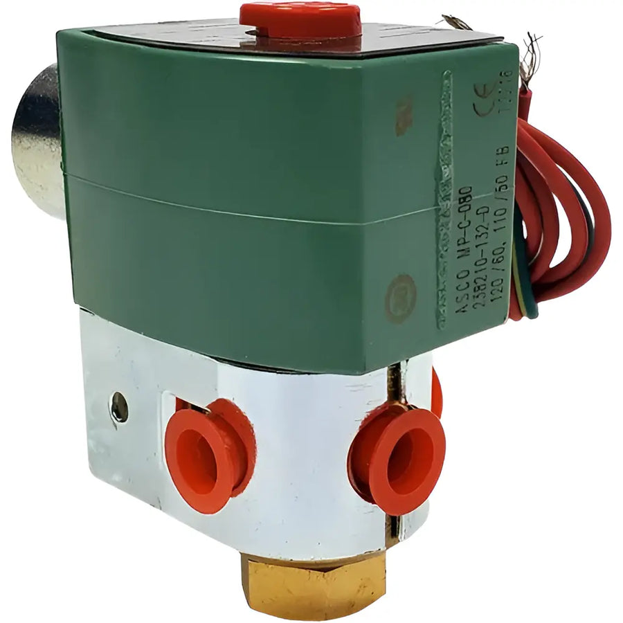 ASCO 8320G136-24VDC, 1/8 Inch Normally Open, Three-Way Brass Valve