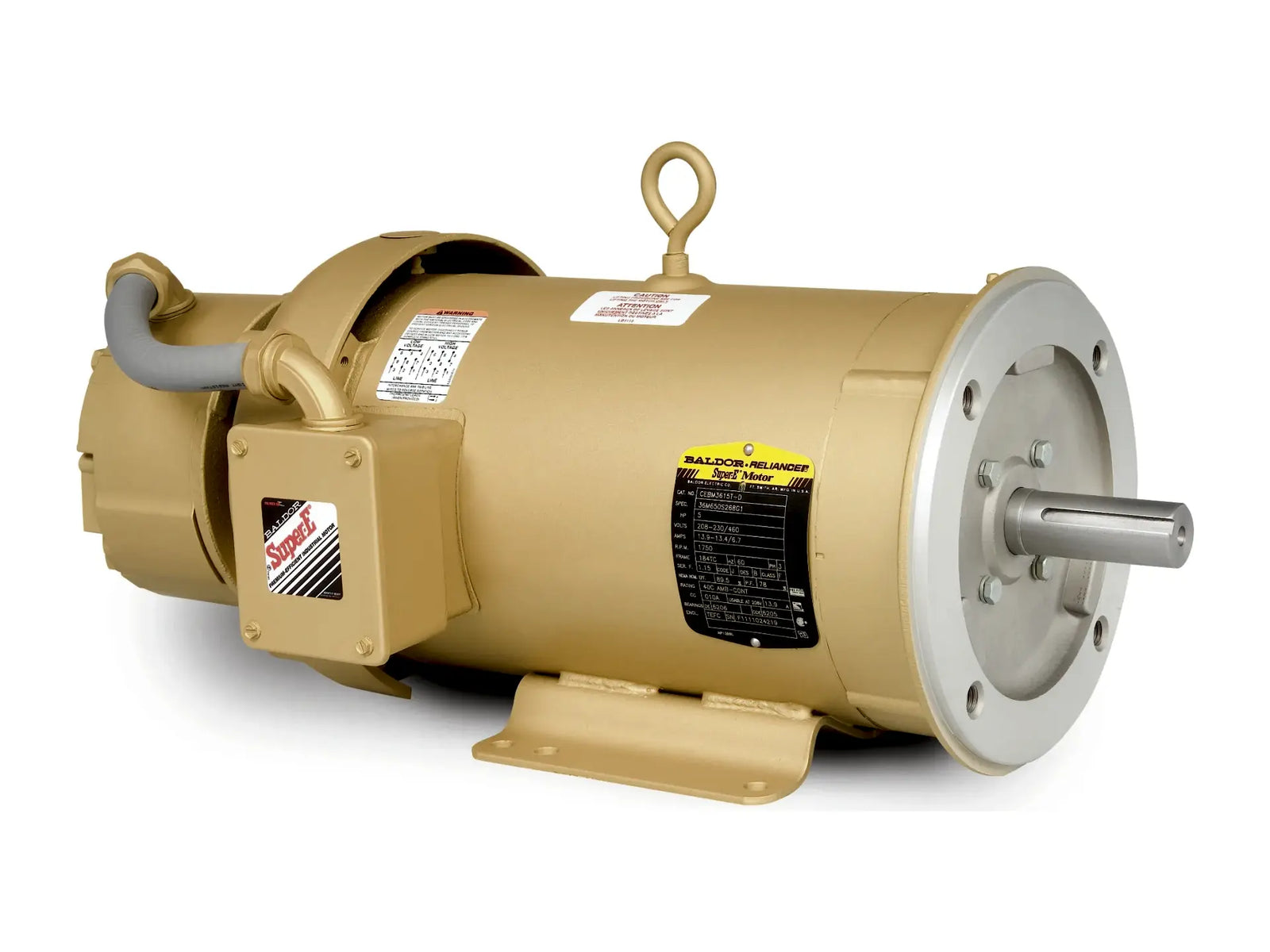 Baldor CEBM3611T-D, 3 HP, 1760 RPM, 3-Phase, 182TC, 60Hz Motor