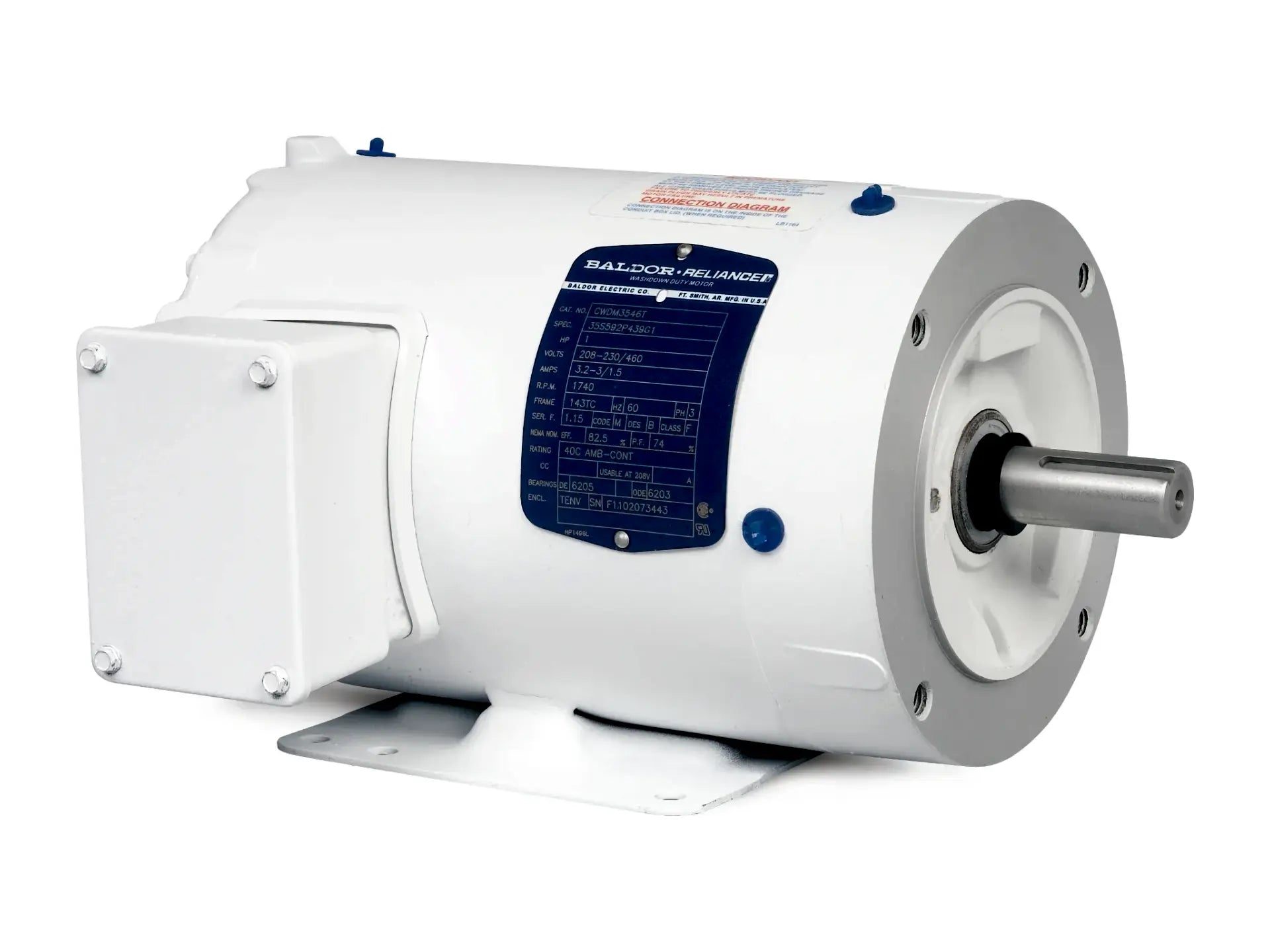 Baldor CWDM3539, .5 HP, 1200 RPM, 230/460V, 0.99 A
