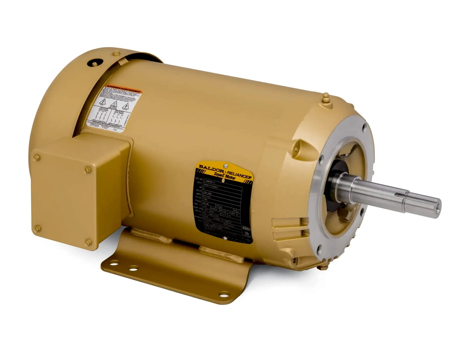 Baldor EJMM3615T-G, 5HP 1755RPM 184JM 230/460V Motor
