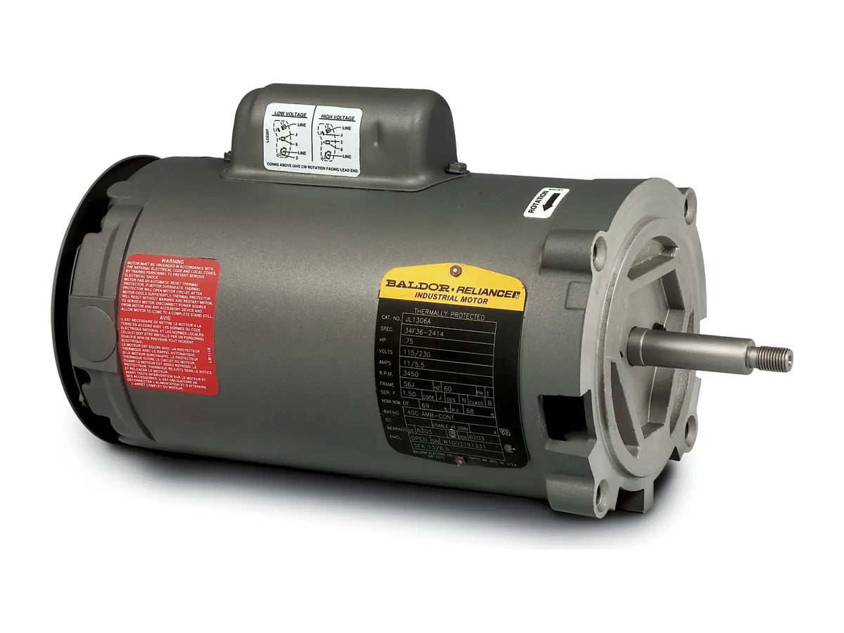 Baldor JL1205A, 115/230V 1PH 1/3HP 3450RPM Motor
