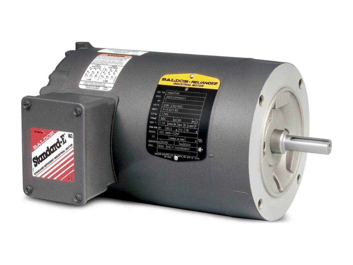 Baldor KM3457, 1/3 HP 3450 RPM 3 PH 56 C TENV Motor