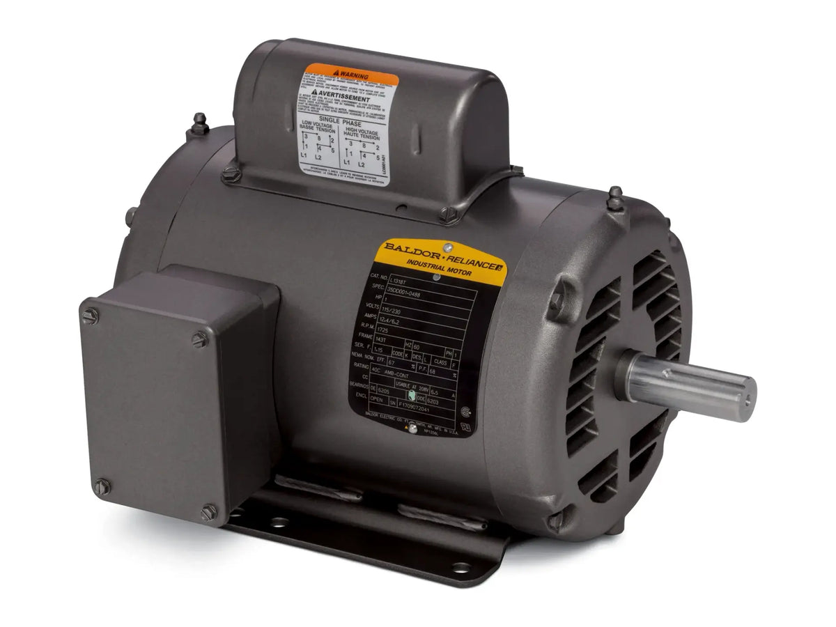 Baldor L1318T, 115/230V 1PH 1HP 1725RPM Motor