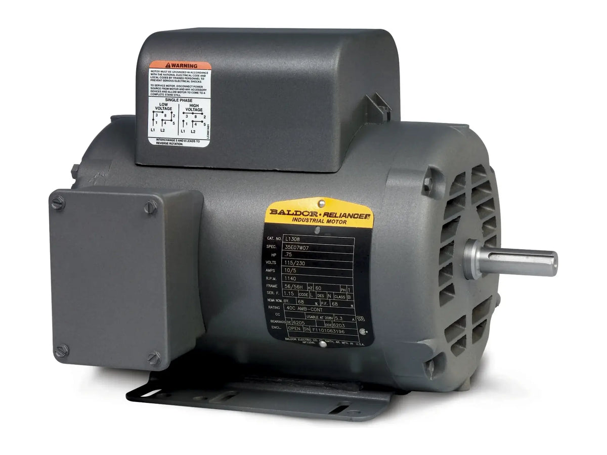 Baldor L1322TM, Motor 2 Hp 1725 Rpm 115/230V Frame 145T