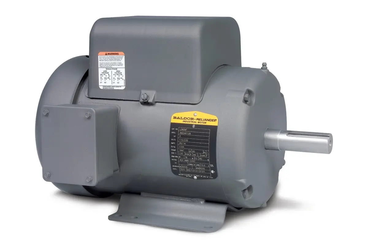 Baldor L3608T, Motor 5 Hp 3450 Rpm 230 V Ac Frame 184T