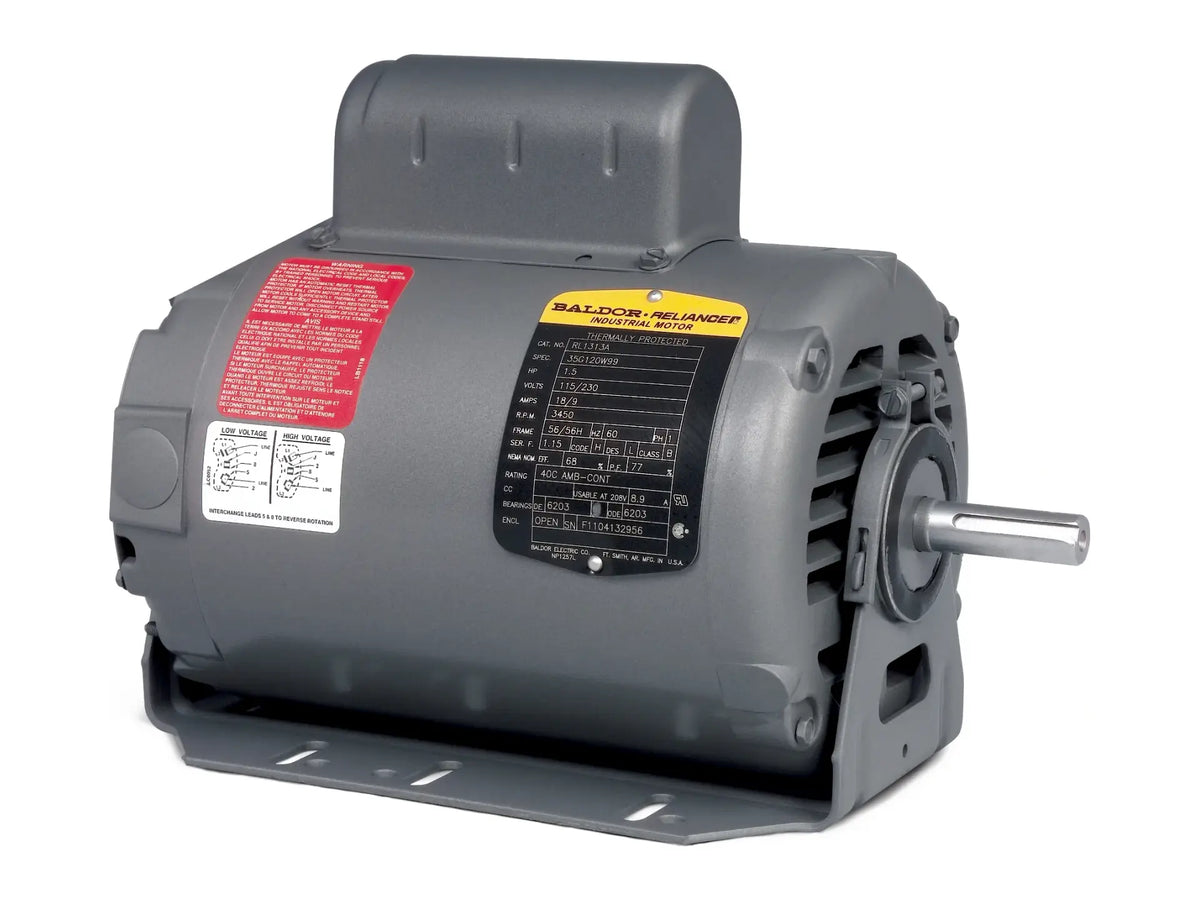 Baldor RL1310A, 1HP 1800RPM 56H ODP Single Phase Motor