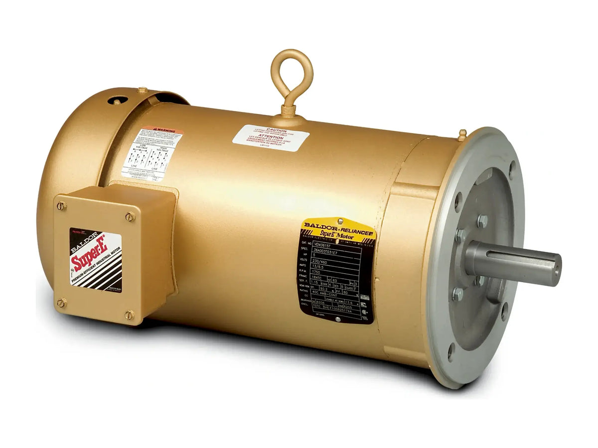 Baldor VEM3545, 1 HP 3450 RPM 56C TEFC 230/460 Volt Three Phase Motor