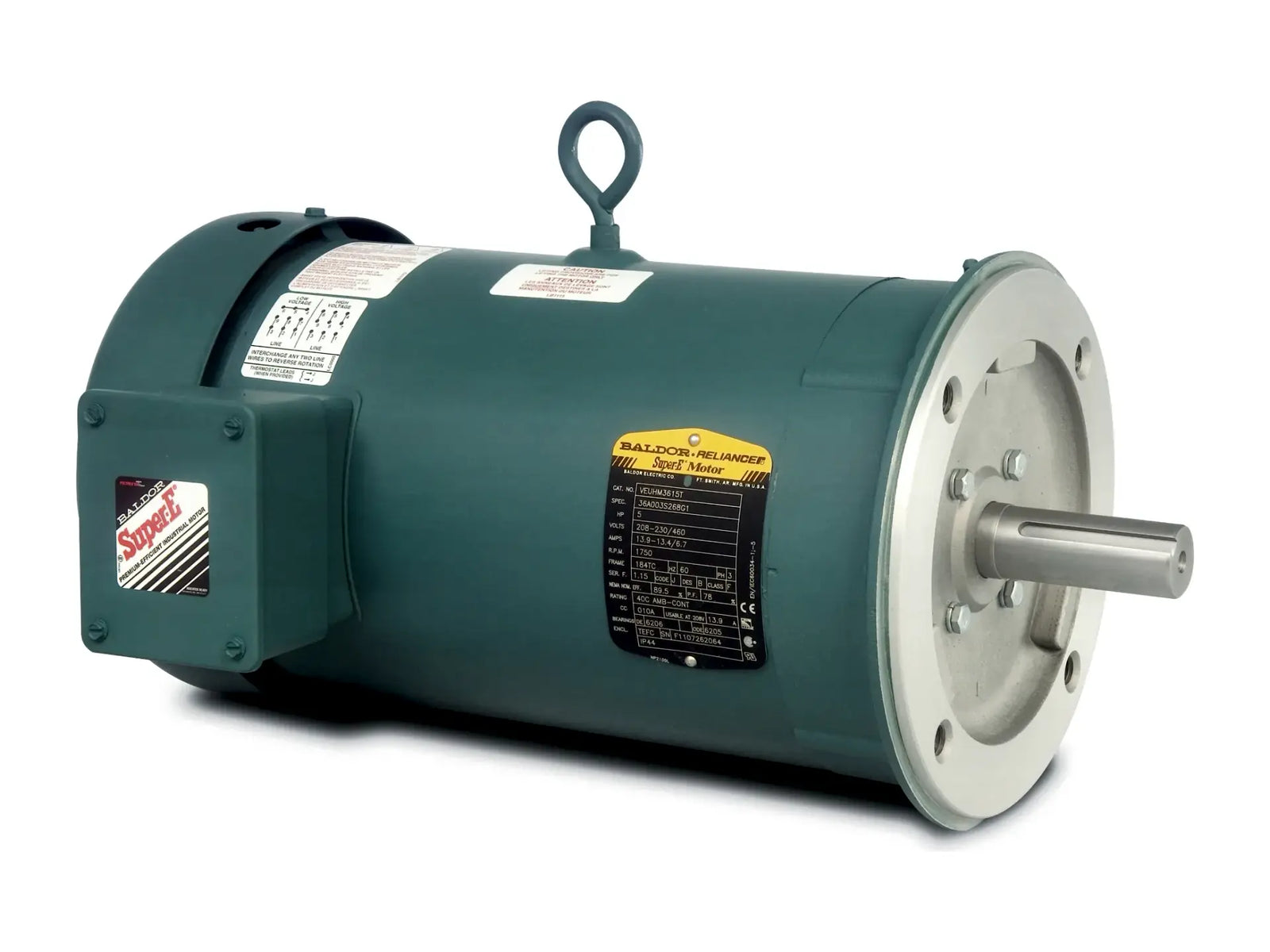 Baldor VEUHM3611T, 3HP 3 Phase Motor 60Hz 1760 RPM