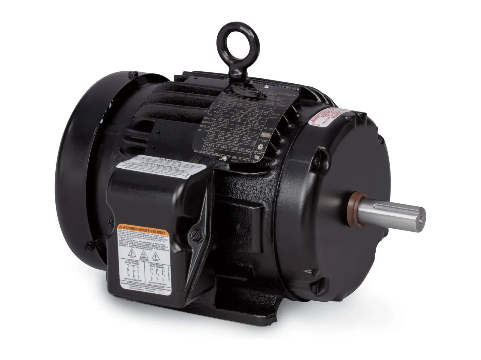Baldor XT3024T, 2HP, 1765 RPM, 3 PH, 60 HZ, Frame 145T Motor